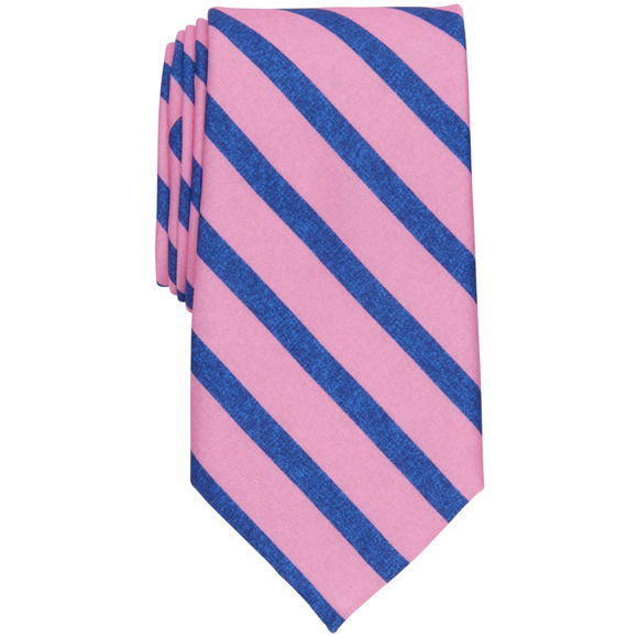 Club Room Men Catton Stripe Tie Pink - Picture 1 of 1